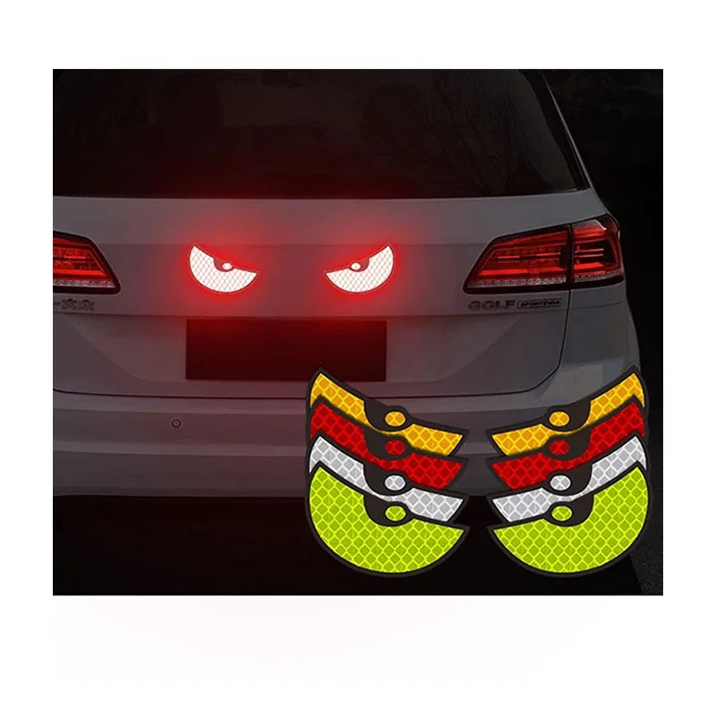 4 Pieces Monster Eyes Car Reflective Stickers Pack of 2