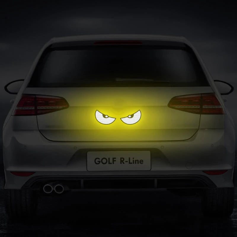 4 Pieces Monster Eyes Car Reflective Stickers Pack of 2