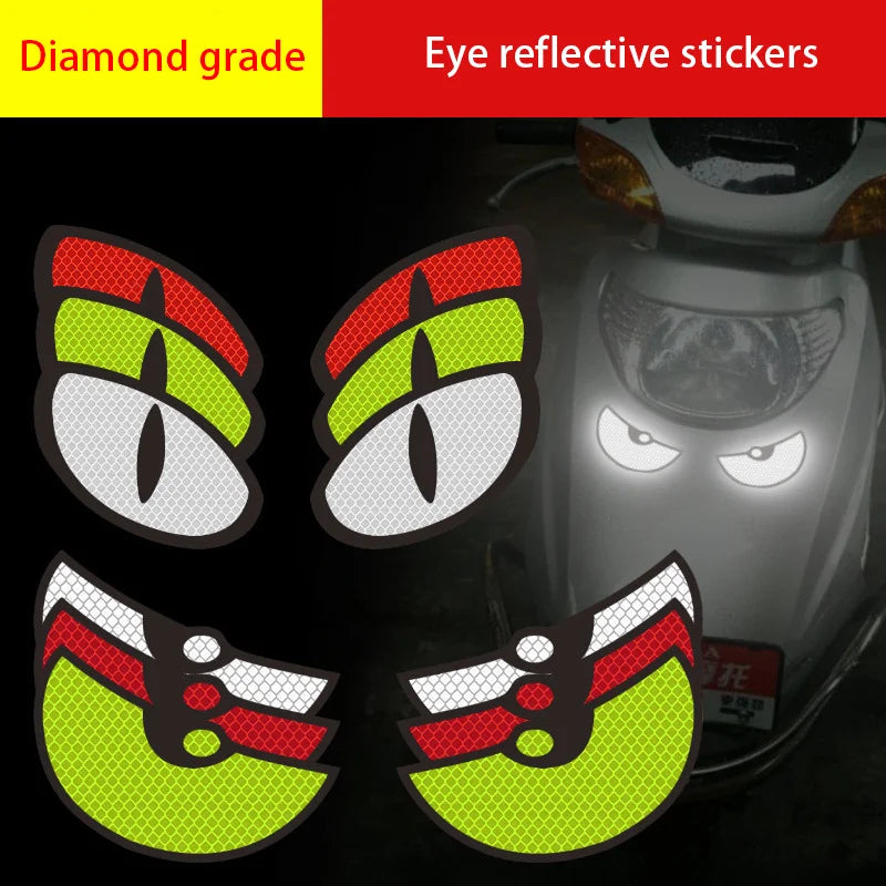 4 Pieces Monster Eyes Car Reflective Stickers Pack of 2