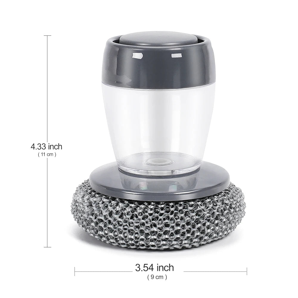 Kitchen Soap Dispensing Palm Brush (Pack of 2)