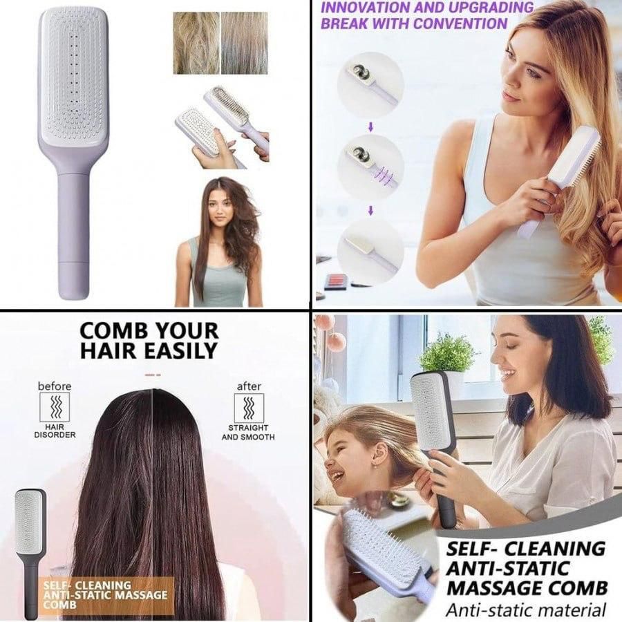 Self-Cleaning Detangling Hairbrush