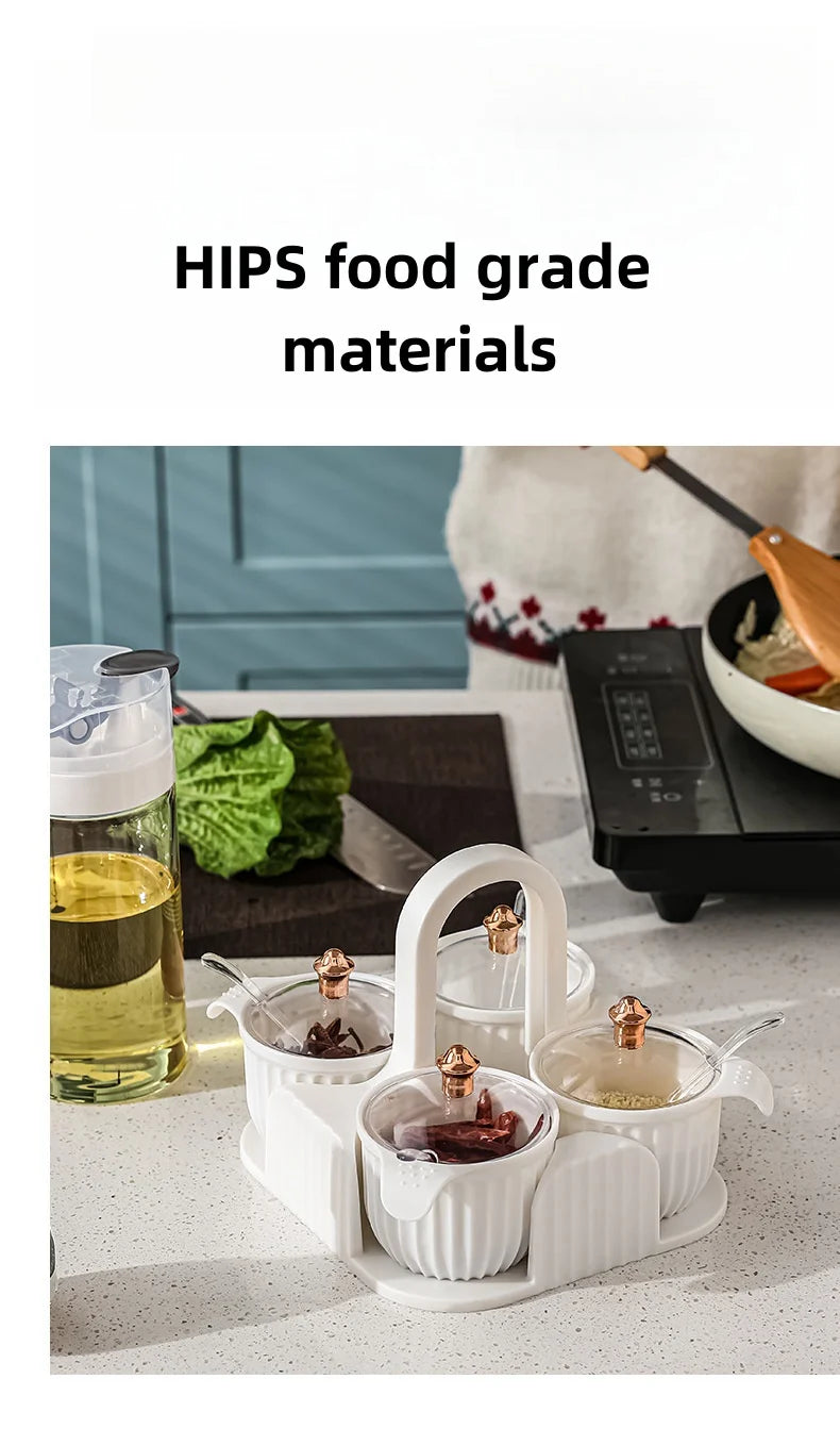 Multipurpose 4 pcs Storage Jar with Tray