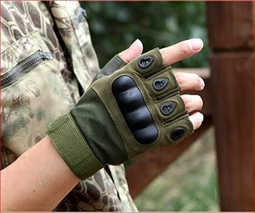 Fingerless Tactical Gloves for Men – Hard Knuckle Protection Half-Finger Gloves for Cycling, Airsoft, Hiking, Outdoor Work